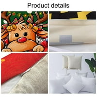 Bacite jastuk za posteljinu navlake za ispis jastučnice Dekorativni za božićni praznik dnevna upotreba