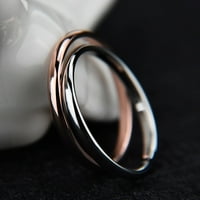 Xinrui Par prsten svestrani osjetljiv titan čelični geometrijski prsten za angažman za bankete