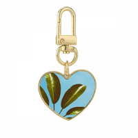 Blue Sky Slika prirode Gold Heart Cleanchain Metalni držač za ključeve