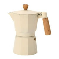 Moka potvetop espresso aparat za kavu za espresso sa drškom od punog drveta