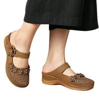 Sandale Žene Ženske dame Djevojke Udobni gležnjače šuplji okrugli nožni klinovi Papuče klizne cipele