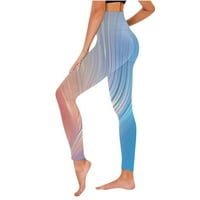 Oalirro joga hlače Žene ravne noge gležnjače plave udobne joge hlače za žene xxl