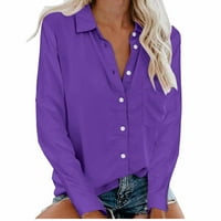 Floleo trendi ženski vrhovi plus veličine majica labava bluza odobrenje modna žena kauzalno dugme dugih