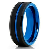 Blue Tungsten prsten Tungsten Vjenčanje Black Tungsten prsten za angažman volfram Carbide Muškarci Žene