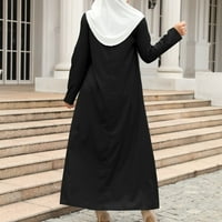 CLlios ženske ljetne haljine za žene muslimanske patentne patentne patentne patentne boje haljine dugih