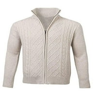 Cindysus Muška odjeća Otvoreni džemper sa prednjim kardiganom Zip Up Jakna Zimske džempere Zipper Cardigani