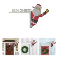 Sa poklonima Drveni okvirni vrata kreativni ornament Reindeers Santa dekoracija Božićni kućni dekor