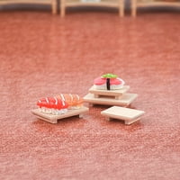 Boc set 1: Dollhouse Food Realistic Minijaturni suši model sa pločom Pretvara se igračka igra za mikro