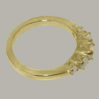 Britanci napravili 18K žuti zlatni prsten sa prirodnim prstenom općine Opal Women - Veličine opcije