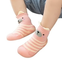 Dječje dječje dječake Dječji djevojke čvrste topline pletene meke jedine gumene cipele čarape za čarape