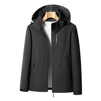 Lagana jakna za žene vanjska jednokratna boja patentni zatvarač sprint sloja labavi kaputić jakna crna
