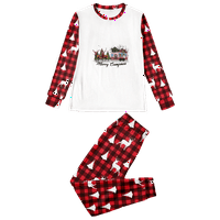 Plaid Plus Veličina Porodica Božić Pajamas Noćni odjeća otporna na plamenu Noćenja za odmor PJS Usklađivanje