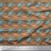 Siamoi Silk tkanina i dinosaur životinja otisnuta tkanina od dvorišta široka