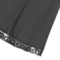 Bluze Žene Ležerne prilike O-izrez s kratkim rukavima Lace patchwork vrhovi tunička bluza Siva m