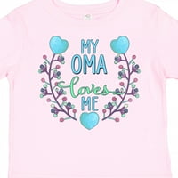 Inktastic My Oma me voli cvijećem i srcima poklon majica malih malih majica ili majica mališana