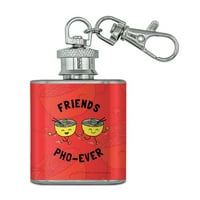 Friends Pho-ikad zauvijek Noodle Juha Smiješan humor nehrđajući čelik 1oz Mini lanac ključa