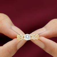 1. CT moissan zaručni prsten za žene, dizajnerski zlatni prsten za angažman, 14k žuto zlato, SAD 6,00