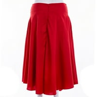 Ženska dugačka visoka struka Maxi suknja Bowknot High Squist Solid Boja A-line nagnuta suknja