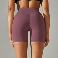 Cleariance ženske čvrste joge kratke hlače u tijesnim visokim strukom elastična sportska oprema za kratke