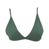 Cara Lady Summer Beach seksi čvrsta boja bikini Ženski kupaći kostimi Green l