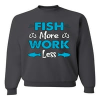 Divlji bobby, riba više radova manje pro ribolovci, ribolov, unise grafički grafički duks, ugljen, xx-veliki