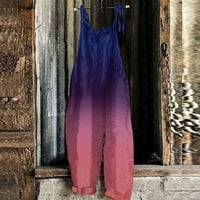 Ženske hlače Sawvnm Ženska jedinstvena postepena boja Promjena tiska Vintage Dvostruki džepni trake
