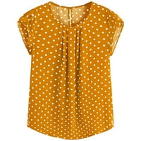 Yubnlvae majice za žene, ženska majica kapice casure casual casual top košulje Žene žute boje