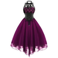 AWDENIO Ljetne haljine za žensko čišćenje Žene Modni gotički stil Seksi banket festival Haljina čipka