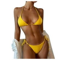 HHEI_K Žene Solid čipke Bikini set Push Up kupaći kostim kupalište podstavljenih kupaćih kostimi