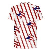 Thirts majice za muškarce, muške američke zastave majica Patriotc Tee kratki rukav 4. jula Thirts Crewneck Work Work Work Works Mišić