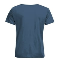 Muška majica Muška majica kratki rukav tiskani ljetni okrugli vrat TOP Ležerni duks Blue XXL