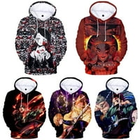 Demon Slayer Unise Anime Hoodie Novelty Outerwear, tiskana Cosplay dukserište kostim kaput pulover dukserice