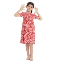 PIMFILM casual haljine za djevojačku devojku za mališane devojke pamučne dugih rukava haljine za djecu pročišćene pamučne crvene 13 godine