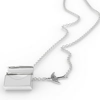 Ogrlica s zaključavanjem n zračne luke za Casablanca u srebrnom kovertu Neonblond