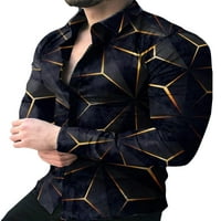 Calzi Mens rever izrez T majica Havajske ljetne košulje Boemian 3D digitalni ispisani bluzi sruši majica
