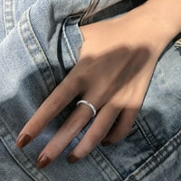 Modni ugovoreni fini ručni polirani ženski repni prsten za prsten za prsten nazad na školu Cool College