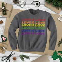 S4e Muška ljubav je ljubav duga gay pride crewneck dukserica xxx-veliki ugljen