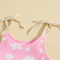 Dojenčad za bebe Girl Momper Cvjetni printirani rukavi kombinezon za sunčanje kombinezons Ljetna odjeća