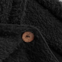Žene zimski dugi rukav čvrsti blesivi kardangani džemper od jakne, ugodni plišani kaputi s džepovima