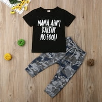 Toddler Kid Baby Boy Camoflage Print Odeća za rušenje Torbe THAINS TrackSet outfit