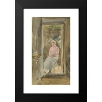 James Abbott McNeill Whistler crni moderni uokvireni muzej umjetnički print pod nazivom - ružičasti