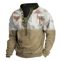 Muške majice stabilna odjeća Muška štampa plišato toplim džemper od runa Ležerni kaput džep džemper