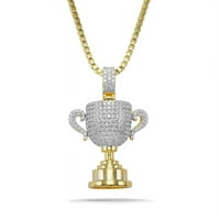 Toyella cirkon modna ličnost srebrni trofejni privjesak zlato