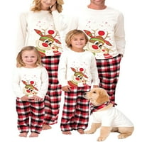Gwiyeopda Božić Porodica Porodični pidžami Jelena dugih rukava Plajne hlače Kućna odjeća za spavanje