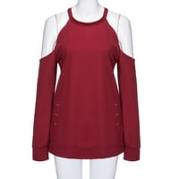 KETYYH-CHN Ženske košulje Jesenski tisak vrhovi prevelizirani pulover majica, s
