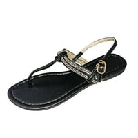 Ženske sandale za čišćenje ljeta Ženska cipela Flat Dno Roman Flip flops ženske sandale zlato 4.5