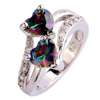 Vjenčani bend u titanijumskim prstenom za vjenčani prsten za angažman prsten multicolor 7