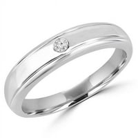 MDR140069-5. 0. CT Comfort Fit Mens Diamond Accent Vjenčani prsten za vjenčanje u 14k bijelo zlato -