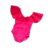 Theddler Baby Girl kupaći kostimi kratki rukav ruffle solidne boje jednodijelno kupaće kostimi u prodaji