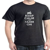 Cafepress - Budite mirni i farmi na tamnoj majici - pamučna majica